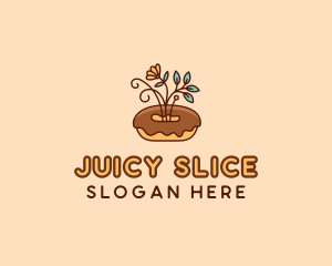 Organic Donut Dessert logo design