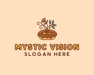 Organic Donut Dessert logo design