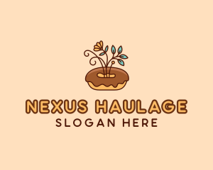 Organic Donut Dessert logo design