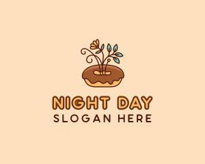 Organic Donut Dessert logo design