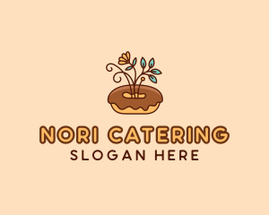 Organic Donut Dessert logo design