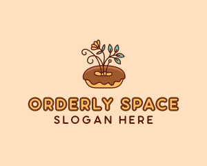 Organic Donut Dessert logo design