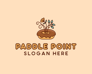 Organic Donut Dessert logo design