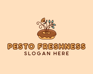 Organic Donut Dessert logo design