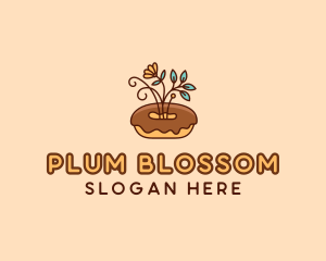 Organic Donut Dessert logo design