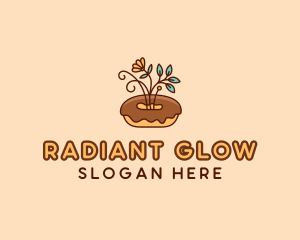 Organic Donut Dessert logo design