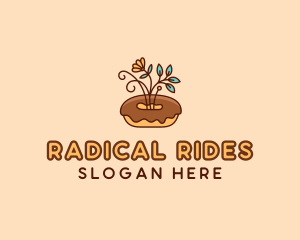 Organic Donut Dessert logo design