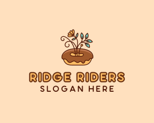 Organic Donut Dessert logo design