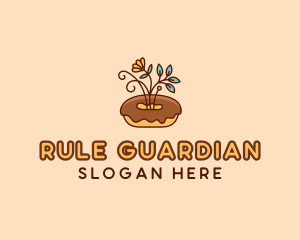 Organic Donut Dessert logo design