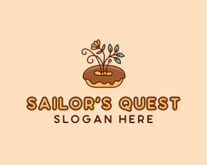 Organic Donut Dessert logo design