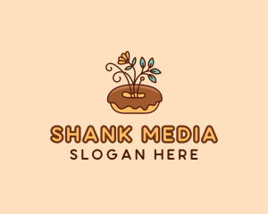 Organic Donut Dessert logo design