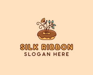 Organic Donut Dessert logo design