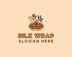 Organic Donut Dessert logo design