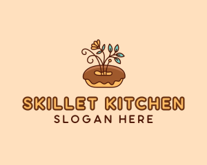 Organic Donut Dessert logo design