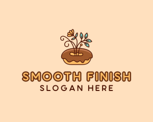 Organic Donut Dessert logo design