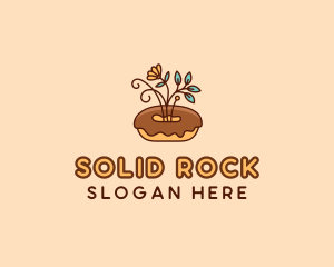 Organic Donut Dessert logo design