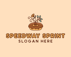 Organic Donut Dessert logo design