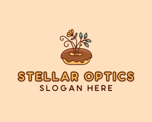 Organic Donut Dessert logo design