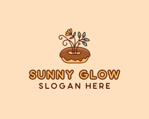 Organic Donut Dessert logo design