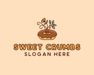 Organic Donut Dessert logo design