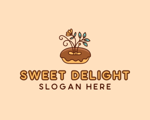 Organic Donut Dessert logo design