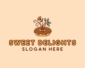 Organic Donut Dessert logo