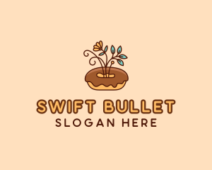 Organic Donut Dessert logo design