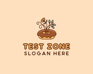 Organic Donut Dessert logo design