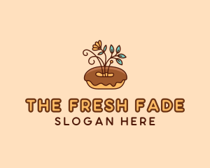 Organic Donut Dessert logo design