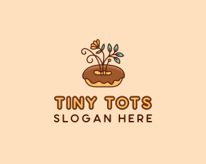 Organic Donut Dessert logo design