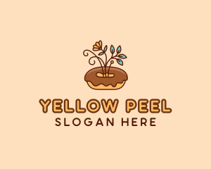 Organic Donut Dessert logo design