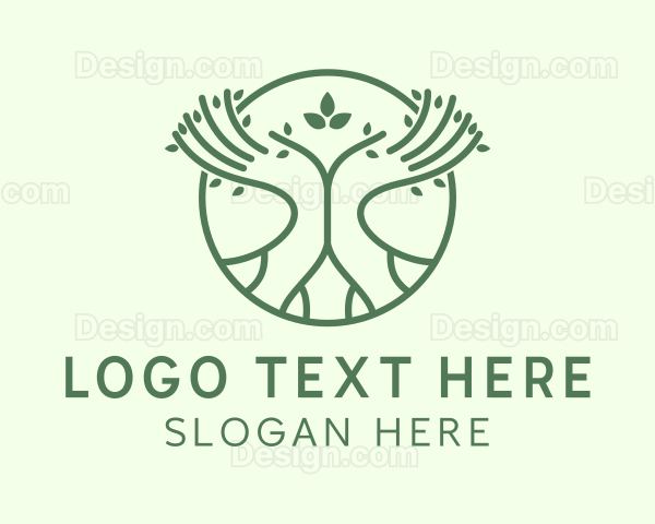 Wellness Therapist Hand Logo