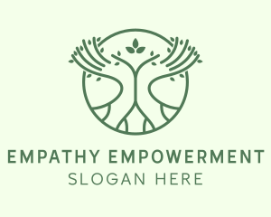 Wellness Therapist Hand logo design