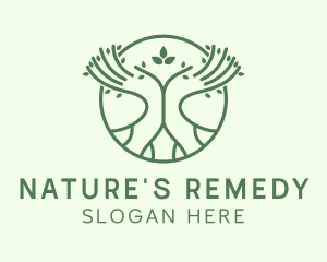 Wellness Therapist Hand logo design