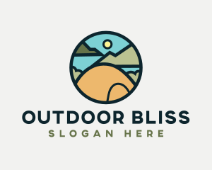 Camping Tent Forest logo design