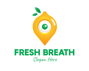 Lemon Location Pin logo design