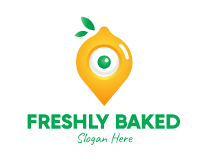 Lemon Location Pin logo design