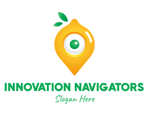 Lemon Location Pin logo design