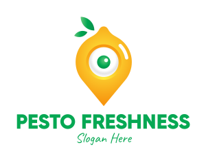 Lemon Location Pin logo design