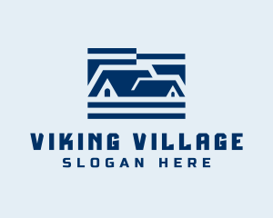 Blue Village Housing logo design