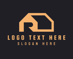 Modern House Letter R  logo