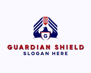 Aviation Eagle Shield  logo design