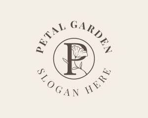 Flower Garden Letter P  logo design