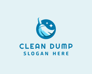 Sweeping Cleaning Broom  logo design