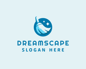 Sweeping Cleaning Broom  logo design