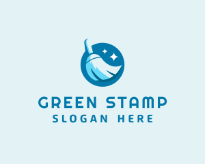 Sweeping Cleaning Broom  logo design