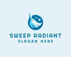 Sweeping Cleaning Broom  logo design