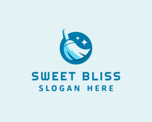 Sweeping Cleaning Broom  logo design