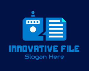 Futuristic File Manager  logo design