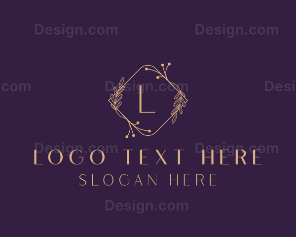 Luxury Floral Beauty Salon Logo